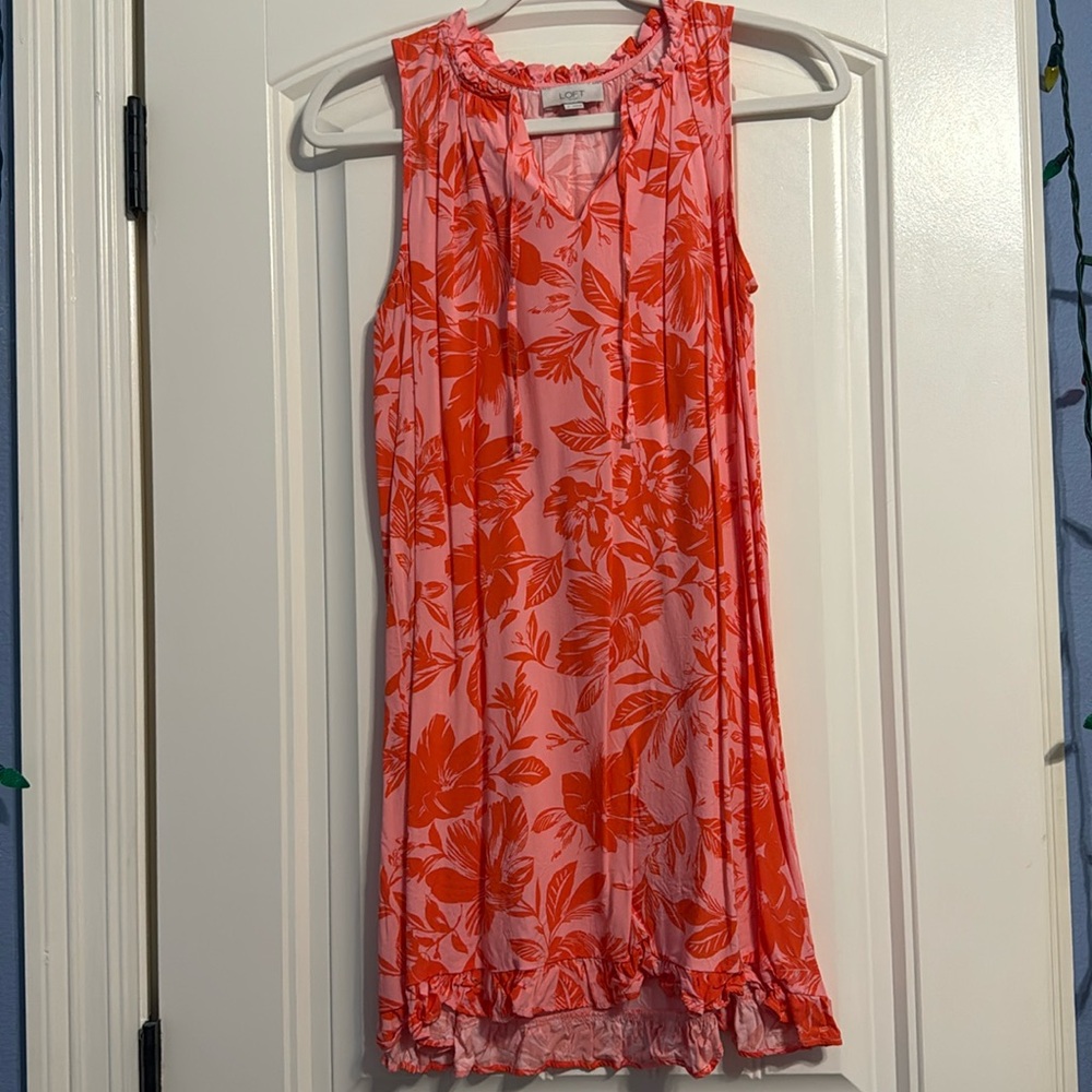 Pink/Orange Floral Dress